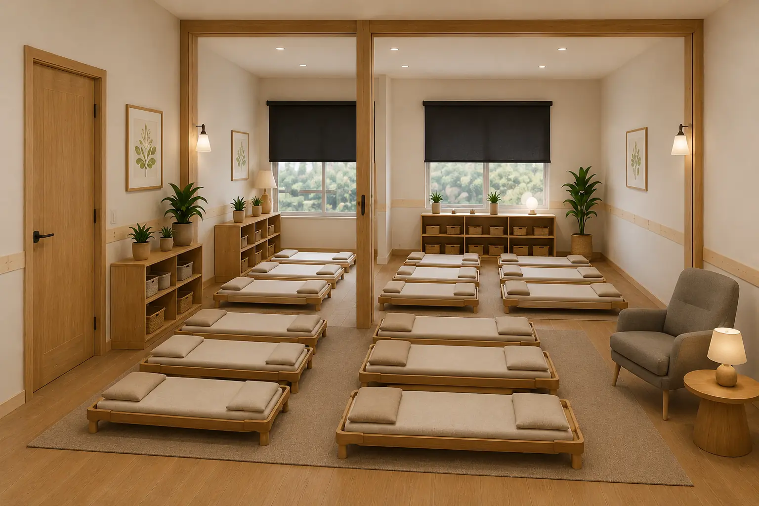 Concept rendering of the quiet nap and rest room at Together We Grow Montessori School