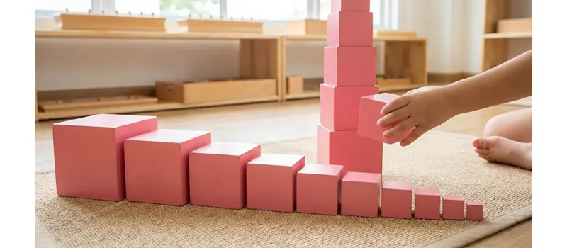 Montessori Pink Tower material