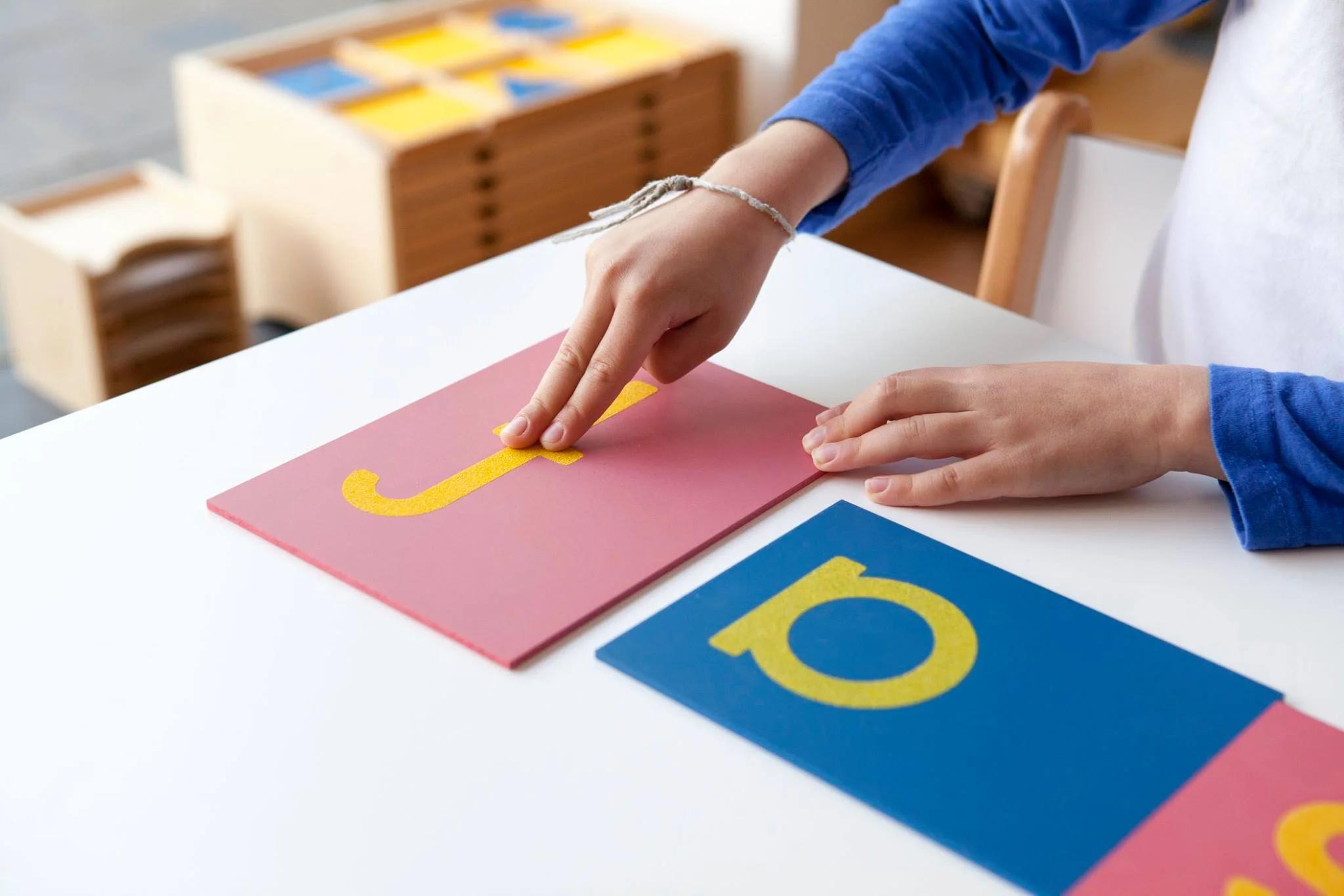 Montessori sandpaper letters material