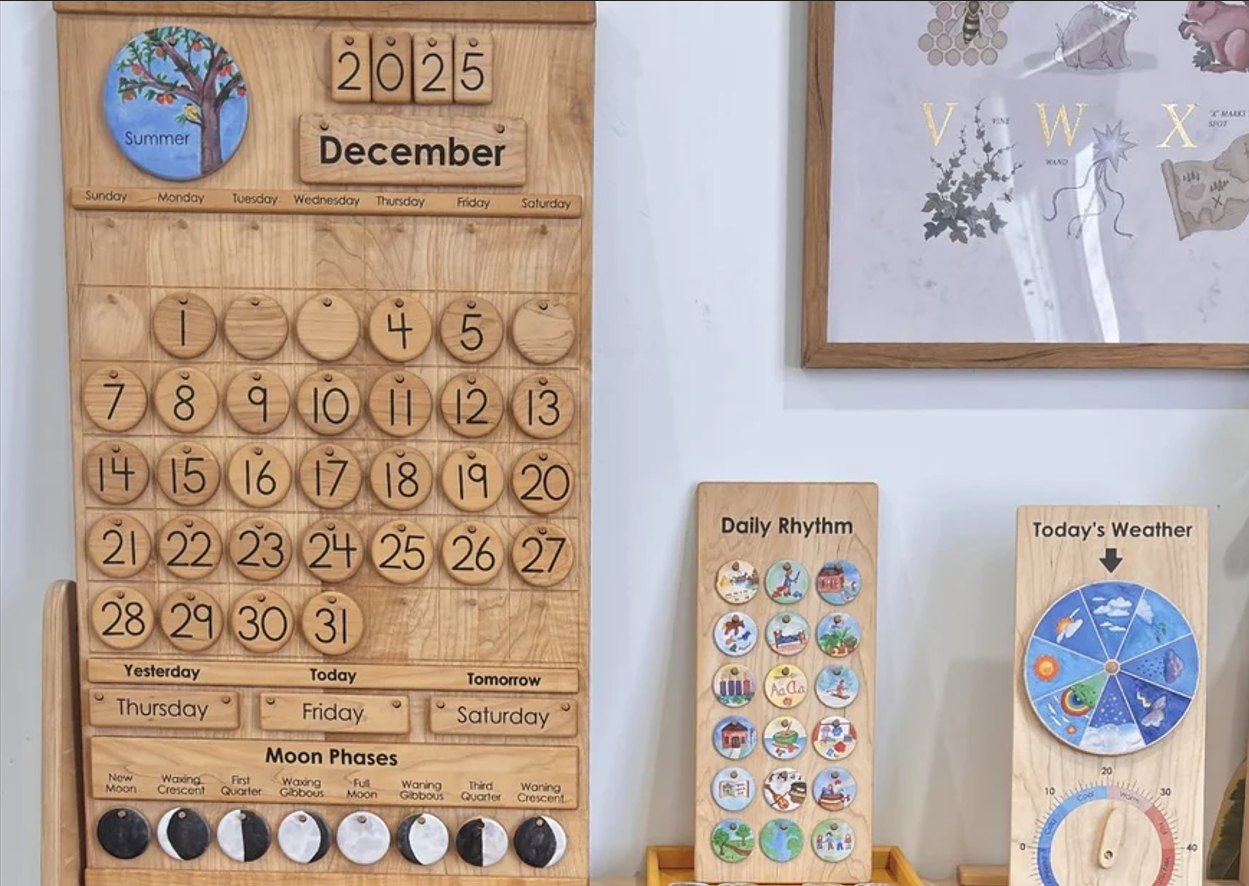 Montessori weather chart and calendar for science learning